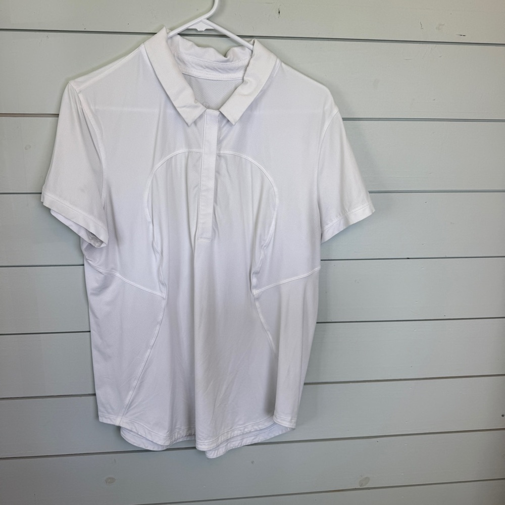 Lululemon white golf polo‎ women’s size 12-14